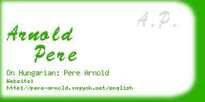 arnold pere business card